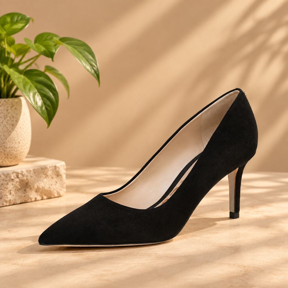 USED Sam Edelman Women's Vienna Pump Black Suede 11 M